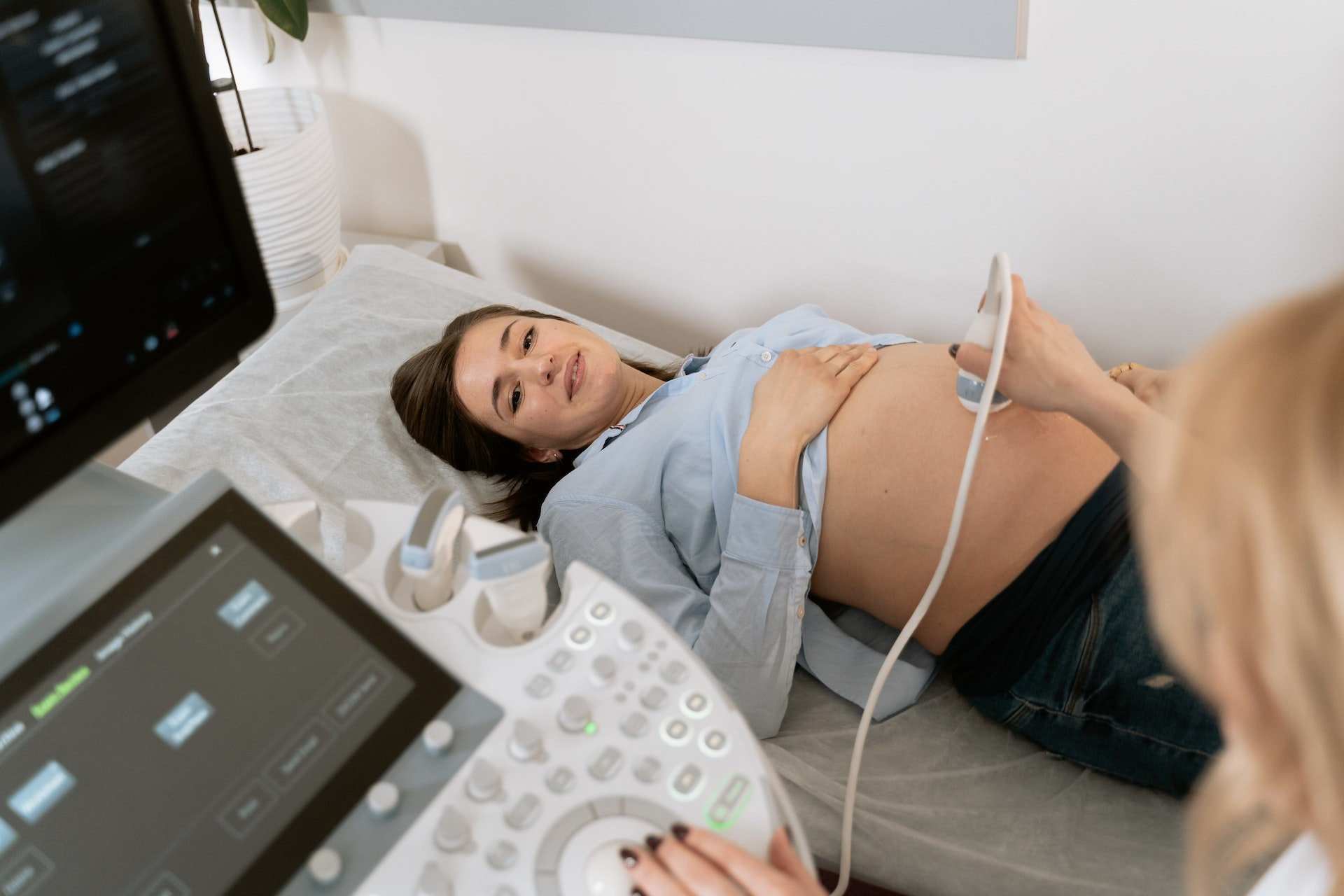 Pregnant Woman Getting an Ultrasound